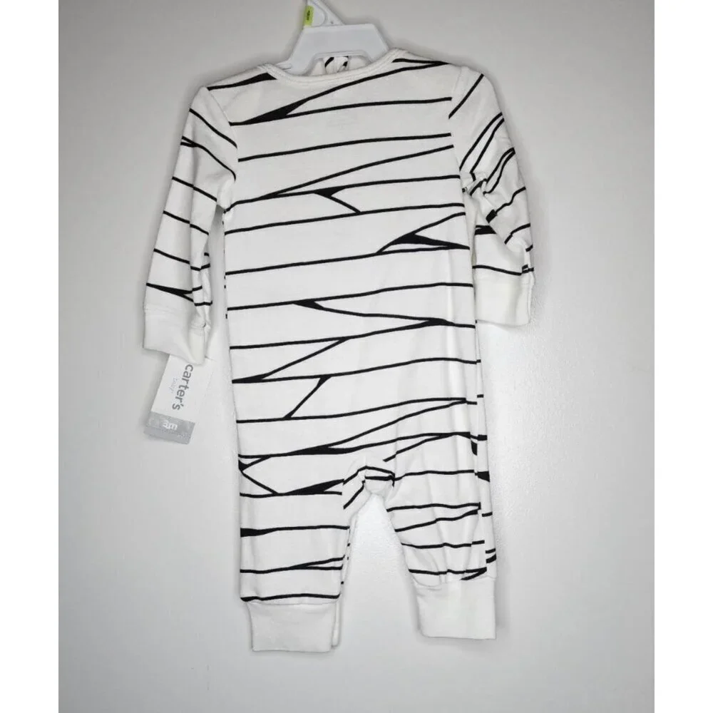 CARTER’s MUMMY TODDLER HALLOWEEN ONE PIECE OUTFIT WITH HAT 3 or 6 Months New - Picture 7 of 8